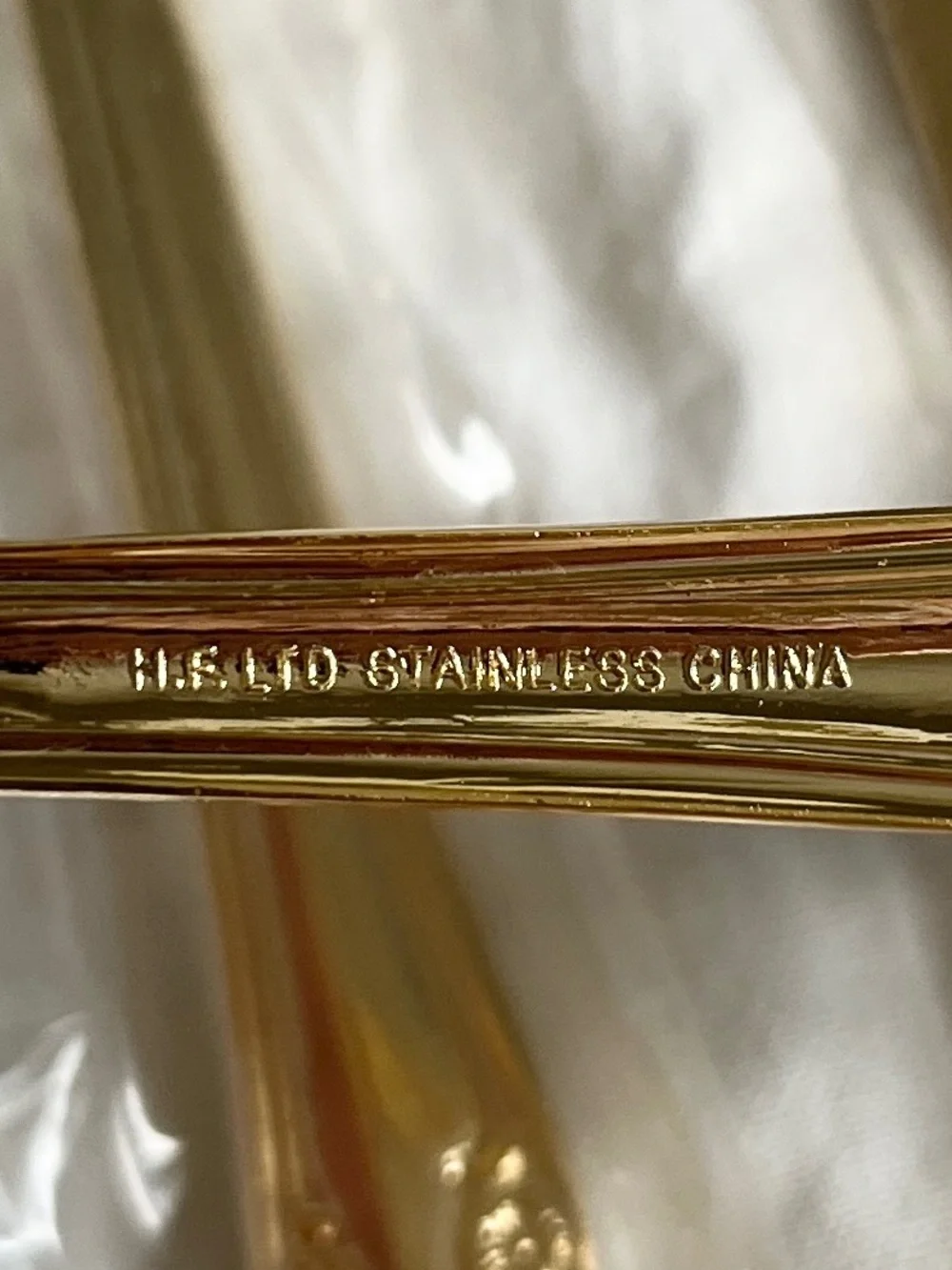 x4 NEW H.F. Ltd Gold Plated Stainless Steel Salad Fork Pierced Rose Versailles